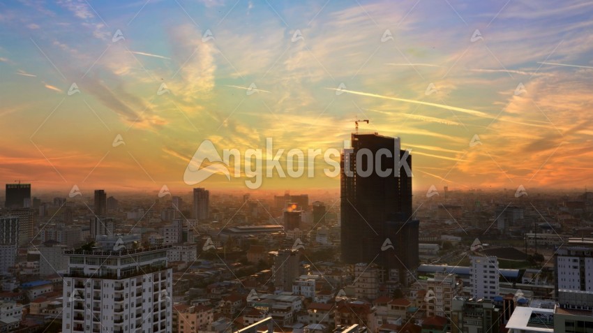Phnom Penh Evening Overview