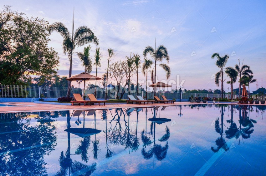 Sunrise at Swimming Pool