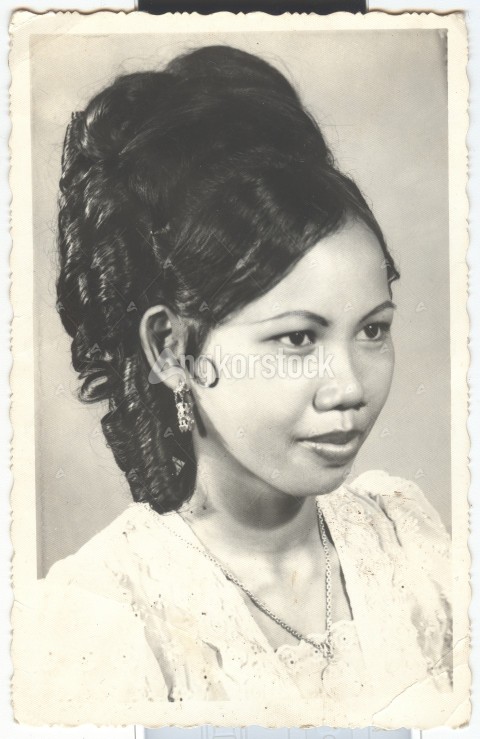 Vintage LADY Old Photo Black and White - រូបភាពចាស់ពីជំនាន់៦០