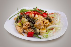 Fried Squid with Green Pepper