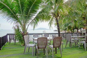 Fresh air at seaside with island view