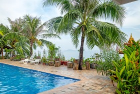 Fresh air at seaside with island view