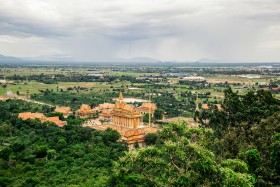 Khmer Pagoda front overview - វត្តខ្មែរ