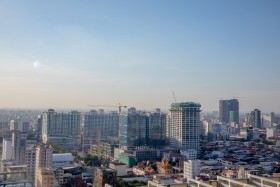 Phnom Penh city overview day time