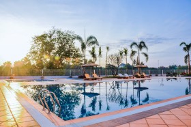 Sunrise at Swimming Pool